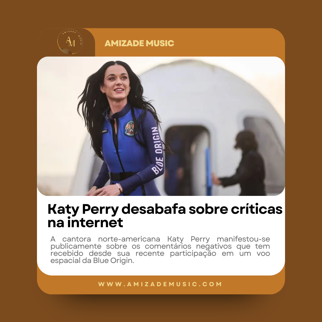 Notícia sobre Katy Perry desabafa sobre críticas na internet